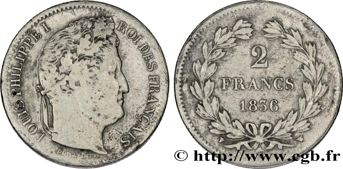 2 francs Louis-Philippe 1836 Lille F.260/57 S25 