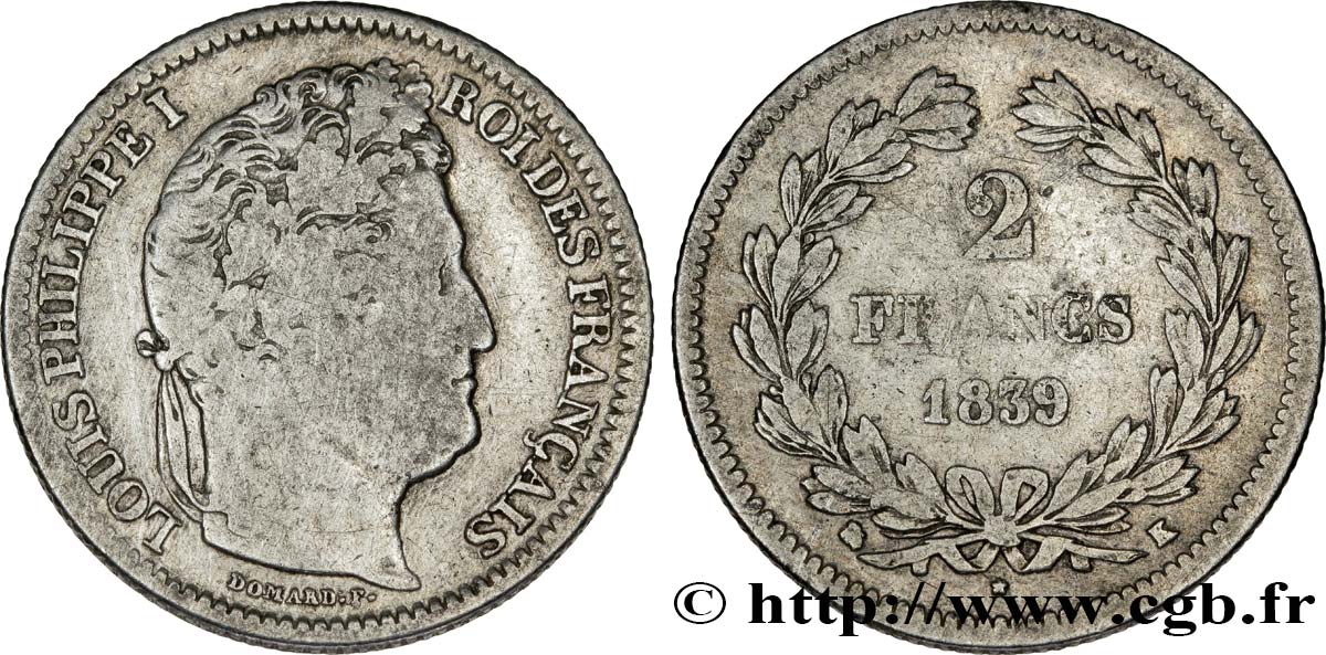 2 francs Louis-Philippe 1839 Bordeaux F.260/74 B8 