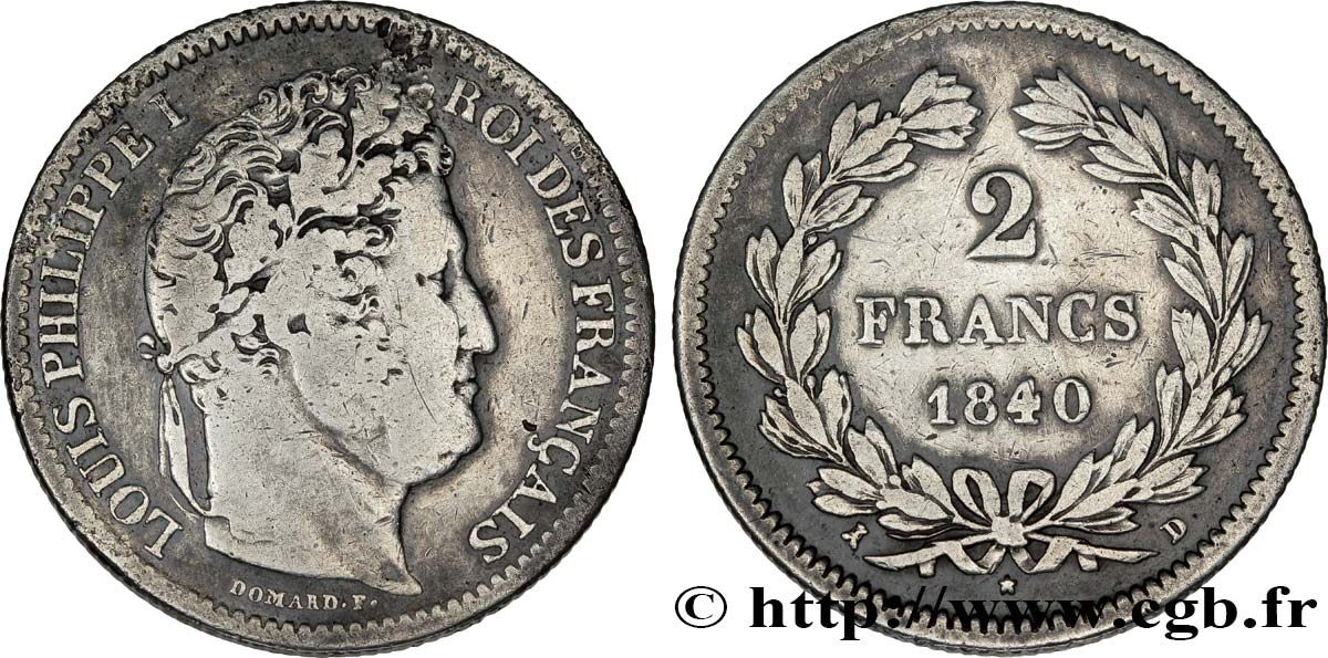 2 francs Louis-Philippe 1840 Lyon F.260/79 BC18 