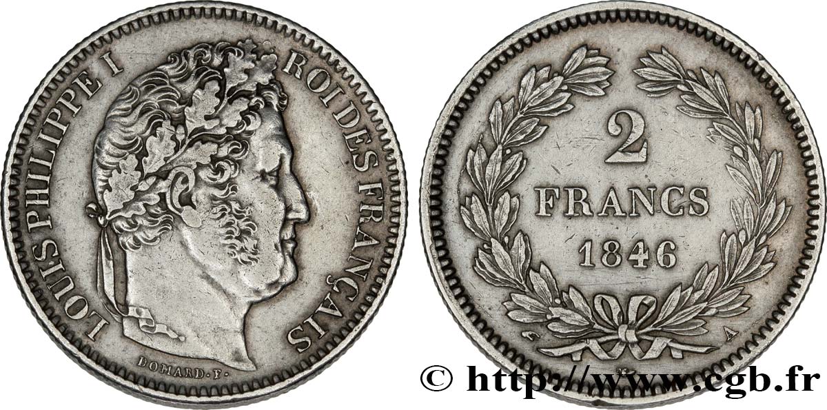 2 francs Louis-Philippe 1846 Paris F.260/108 MBC50 