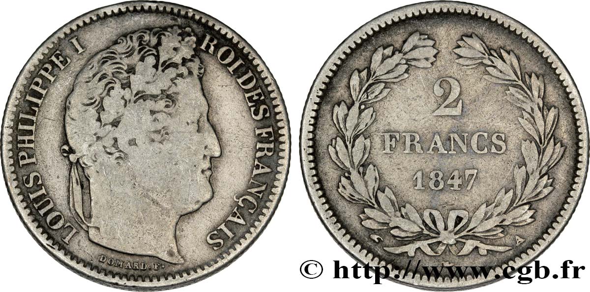 2 francs Louis-Philippe 1847 Paris F.260/112 VF25 
