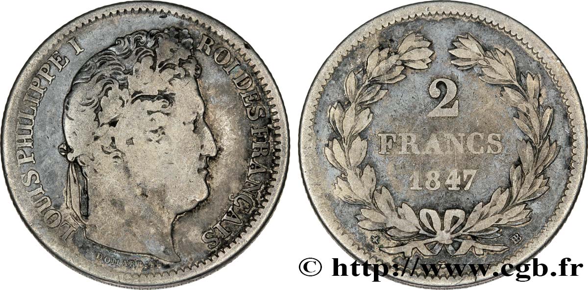2 francs Louis-Philippe 1847 Strasbourg F.260/113 F15 
