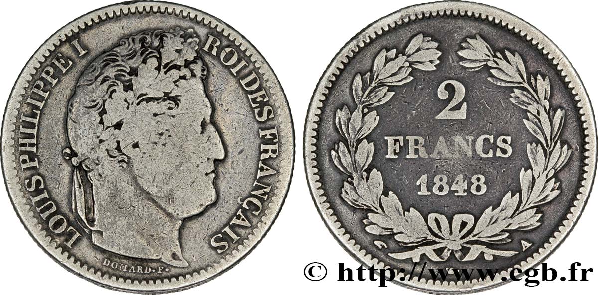 2 francs Louis-Philippe 1848 Paris F.260/115 B10 