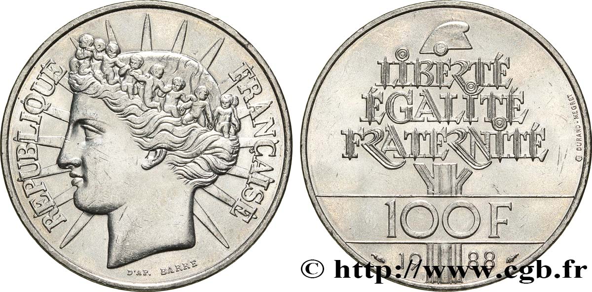 100 francs Fraternité 1988  F.456/2 VZ 