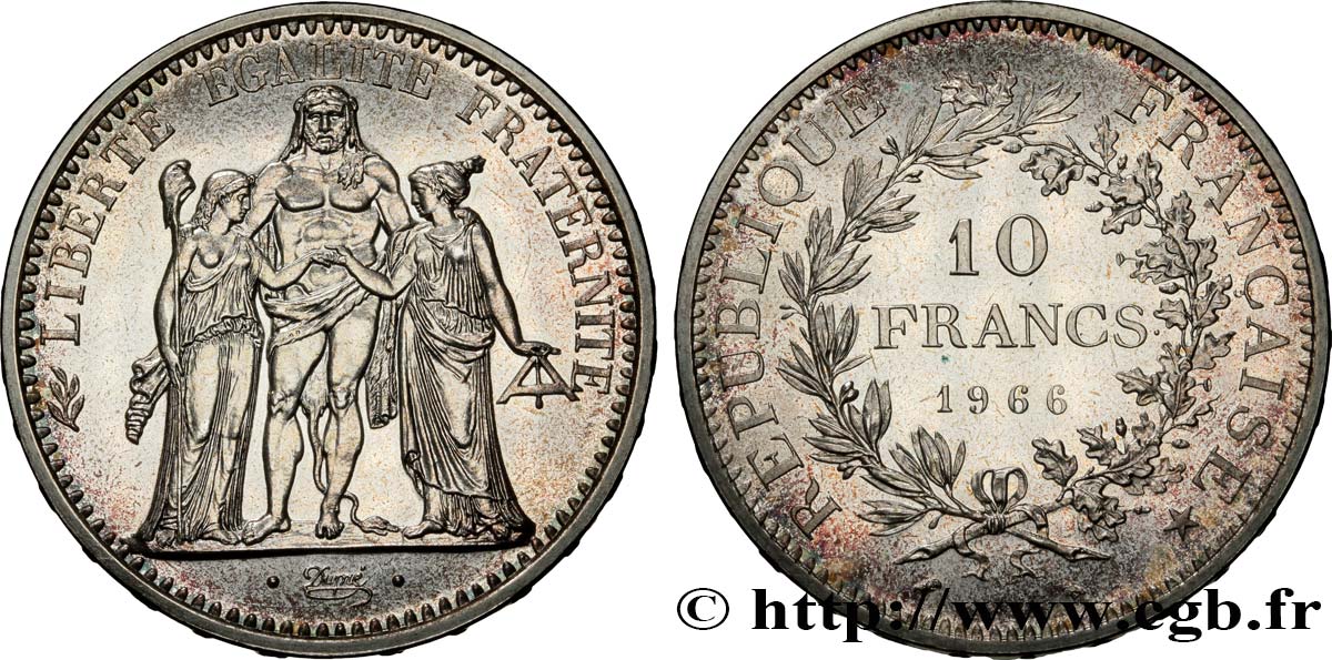 10 francs Hercule 1966  F.364/4 FDC65 