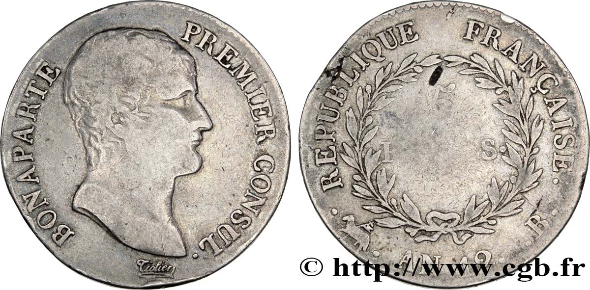 5 francs Bonaparte Premier Consul 1804 Rouen F.301/11 SGE12 