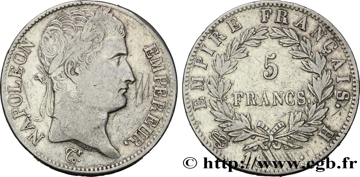 5 francs Napoléon Empereur, Empire français 1811 La Rochelle F.307/31 TB30 