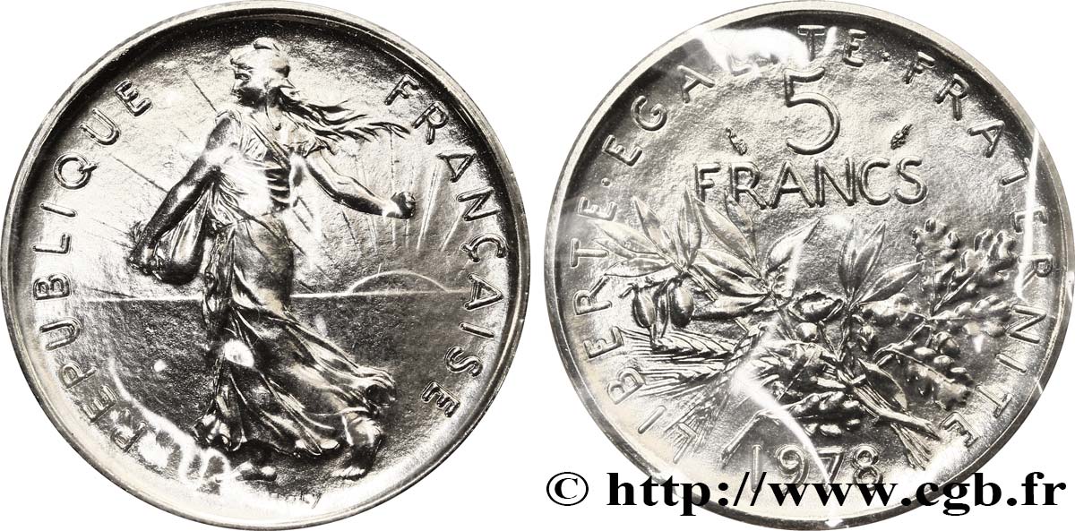 5 francs Semeuse, nickel 1978 Pessac F.341/10 ST68 