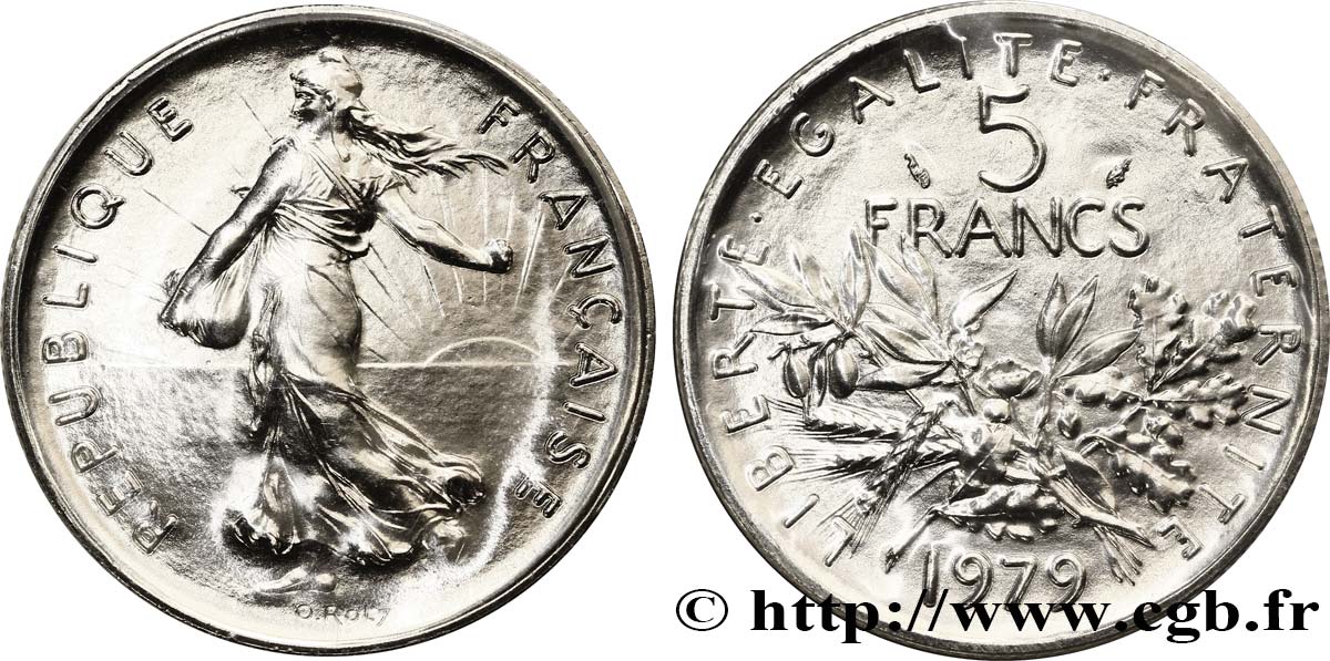 5 francs Semeuse, nickel 1979 Pessac F.341/11 ST68 