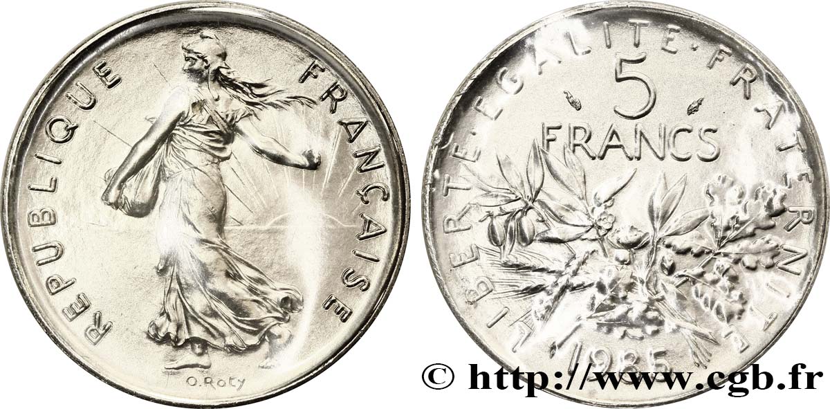 5 francs Semeuse, nickel 1985 Pessac F.341/17 MS68 