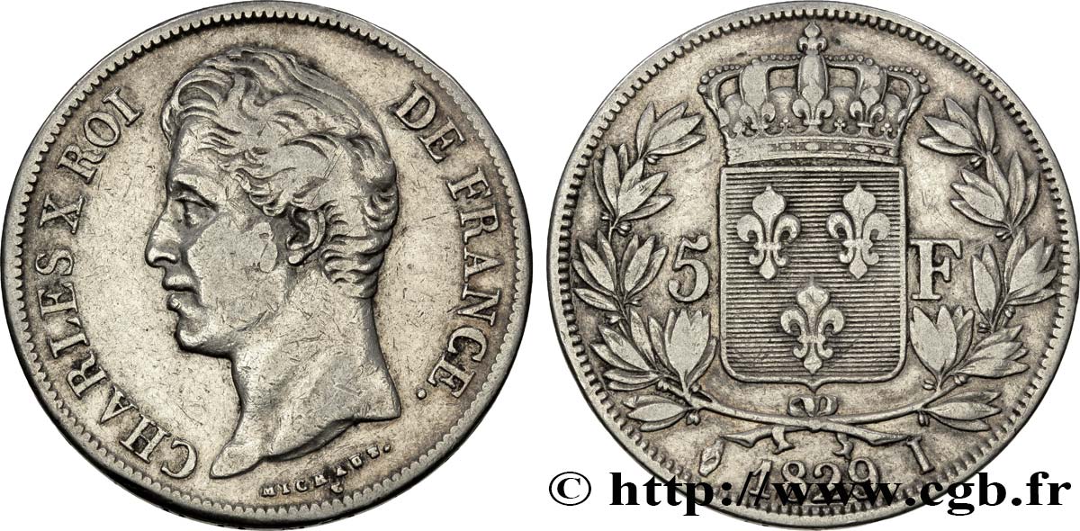 5 francs Charles X, 2e type 1829 Limoges F.311/32 SS42 