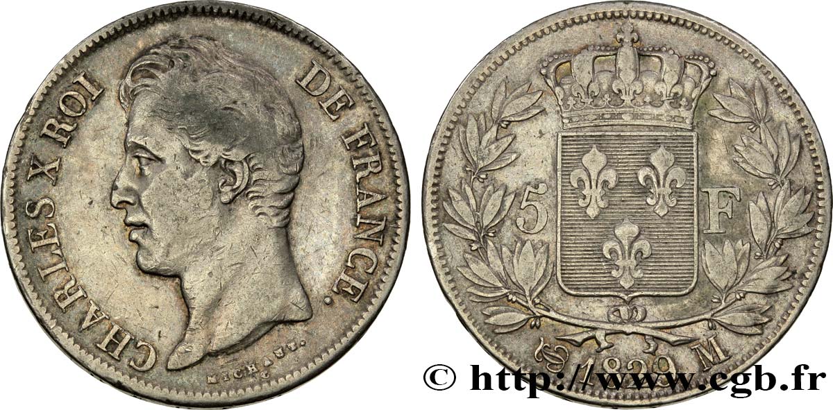 5 francs Charles X, 2e type 1829 Toulouse F.311/35 MB28 