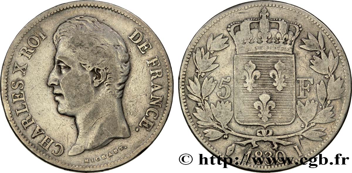 5 francs Charles X, 2e type 1830 Limoges F.311/45 S20 