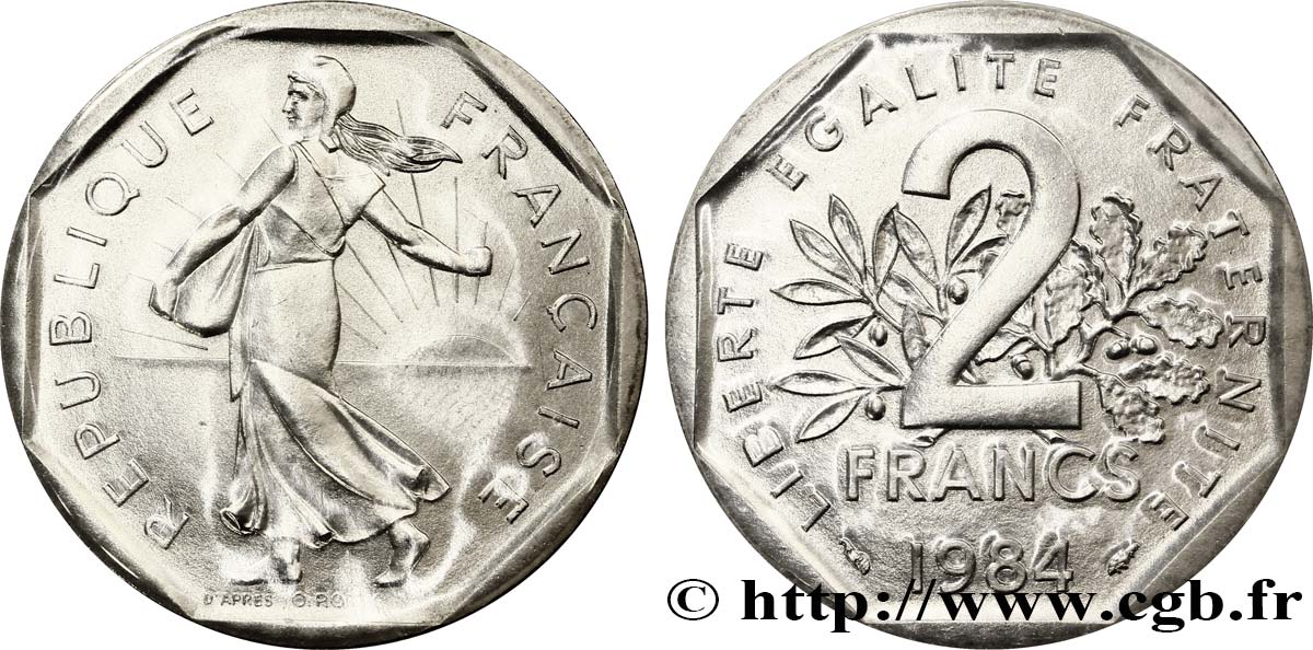 2 francs Semeuse, nickel 1984 Pessac F.272/8 FDC68 