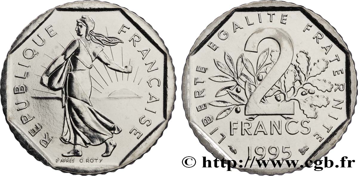 2 francs Semeuse, nickel 1995 Pessac F.272/23 MS65 