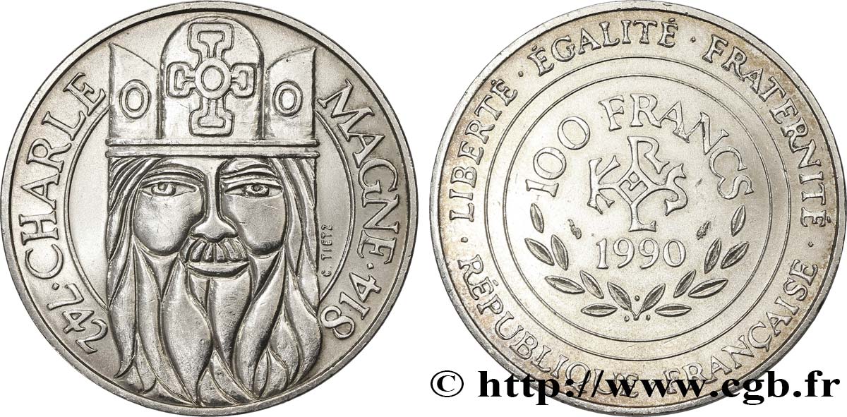 100 francs Charlemagne 1990  F.458/2 VZ 