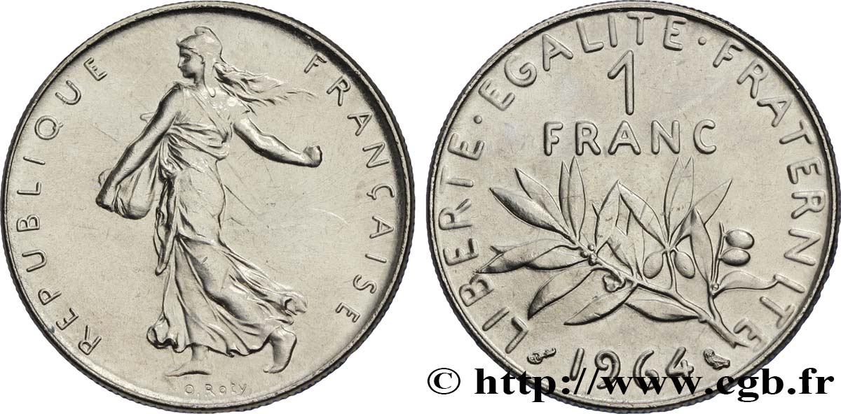 1 franc Semeuse, nickel 1964 Paris F.226/8 FDC65 