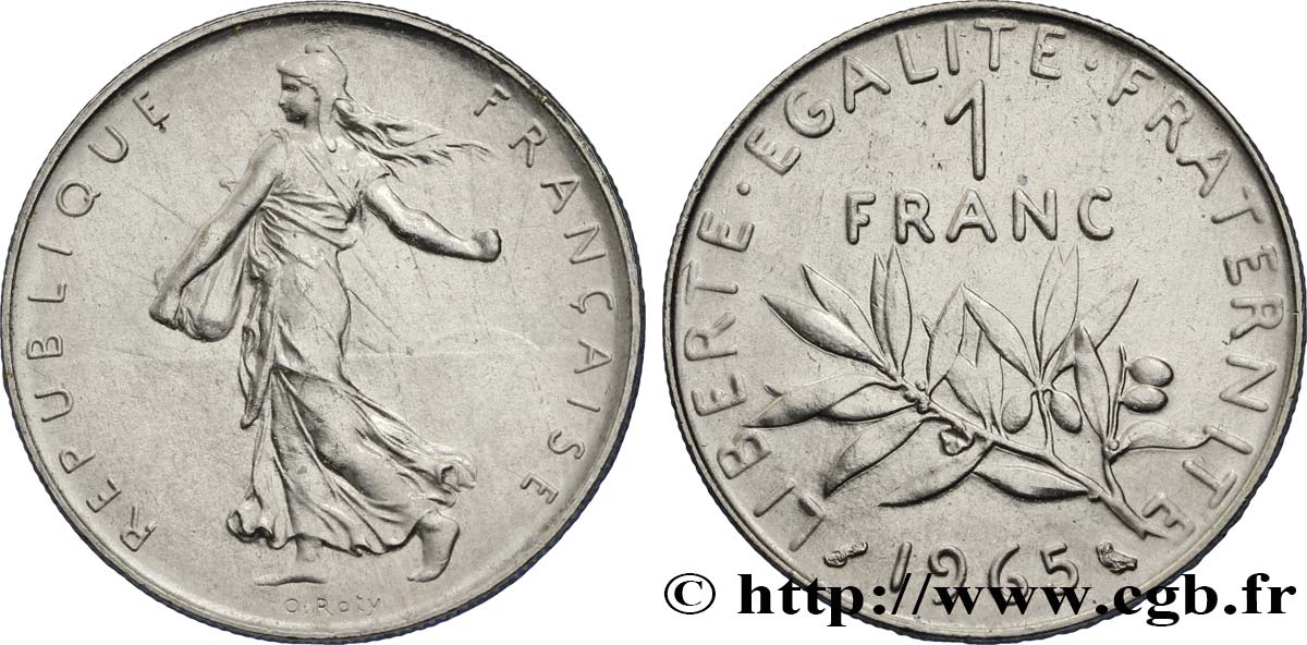 1 franc Semeuse, nickel 1965 Paris F.226/9 SPL63 