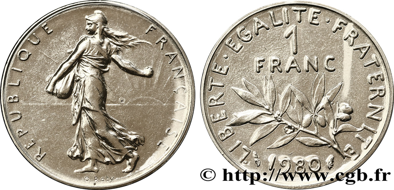 1 franc Semeuse, nickel 1980 Pessac F.226/25 FDC68 
