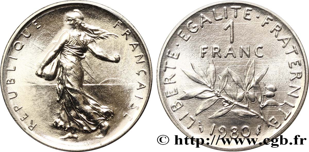 1 franc Semeuse, nickel 1980 Pessac F.226/25 FDC68 