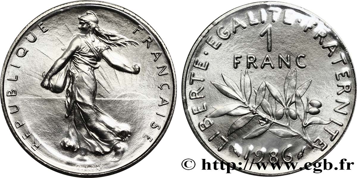 1 franc Semeuse, nickel 1986 Pessac F.226/31 ST68 