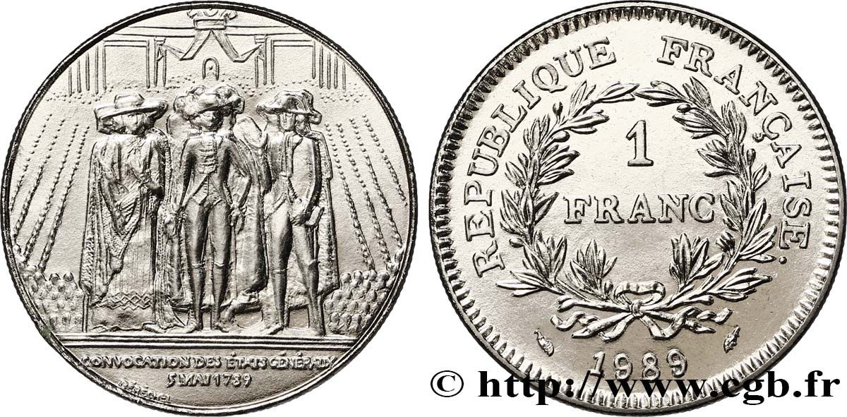 1 franc États Généraux 1989  F.228/2 MS65 