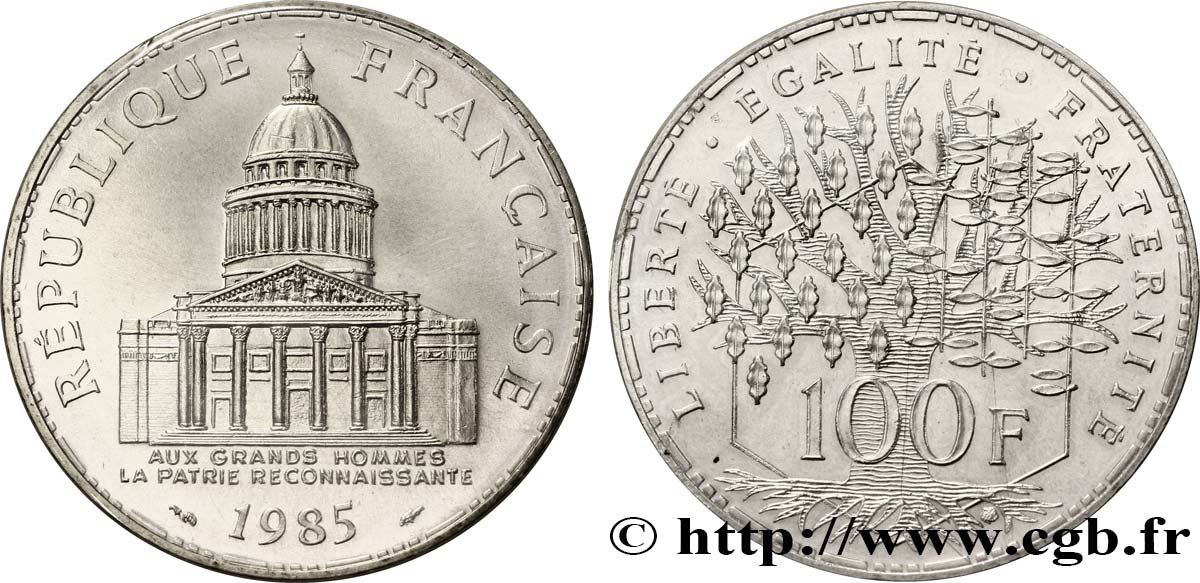 100 francs Panthéon 1985  F.451/5 MS68 
