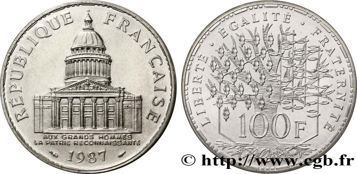 100 francs Panthéon 1987  F.451/7 MS68 