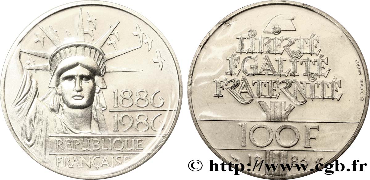 100 francs Liberté (Statue de la) 1986  F.454/2 FDC68 