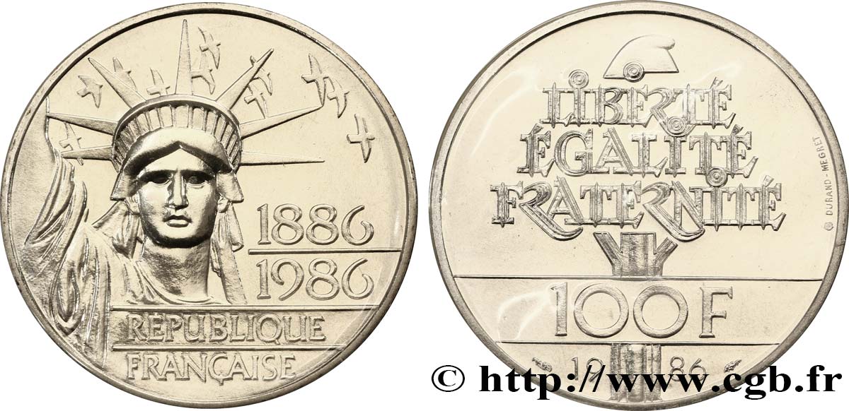 100 francs Liberté (Statue de la) 1986  F.454/2 MS68 