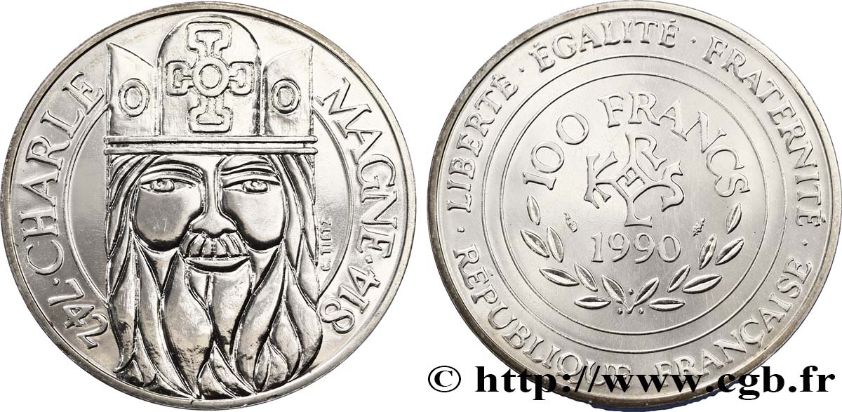 100 francs Charlemagne 1990  F.458/2 MS65 