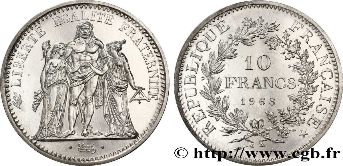 10 francs Hercule 1968 Paris F.364/7 FDC68 