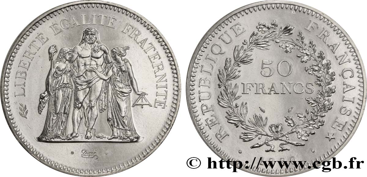 50 francs Hercule 1980  F.427/8 MS68 