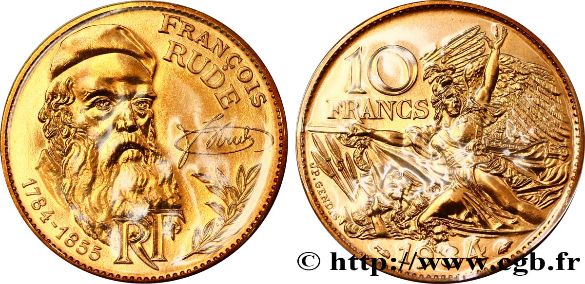 10 francs François Rude, Tranche A 1984  F.369/2 MS68 