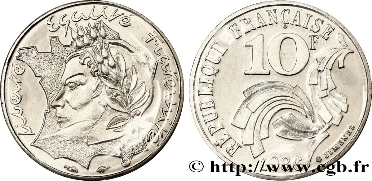 10 francs Jimenez 1986  F.373/2 FDC68 