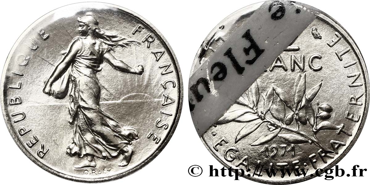 1/2 franc Semeuse 1971 Paris F.198/10 MS68 