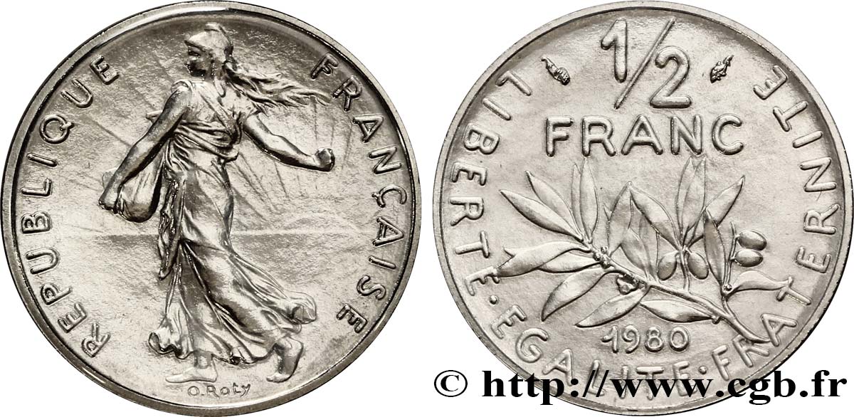 1/2 franc Semeuse 1980 Pessac F.198/19 FDC68 