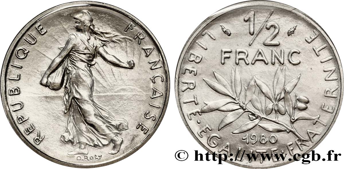 1/2 franc Semeuse 1980 Pessac F.198/19 FDC68 