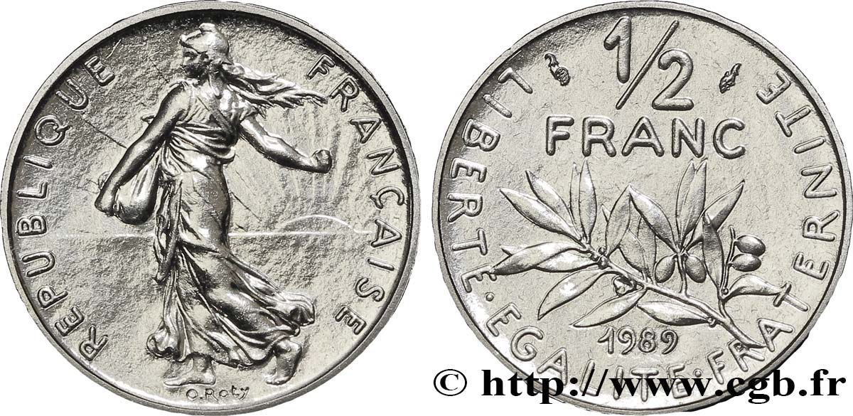 1/2 franc Semeuse 1989 Pessac F.198/28 FDC65 