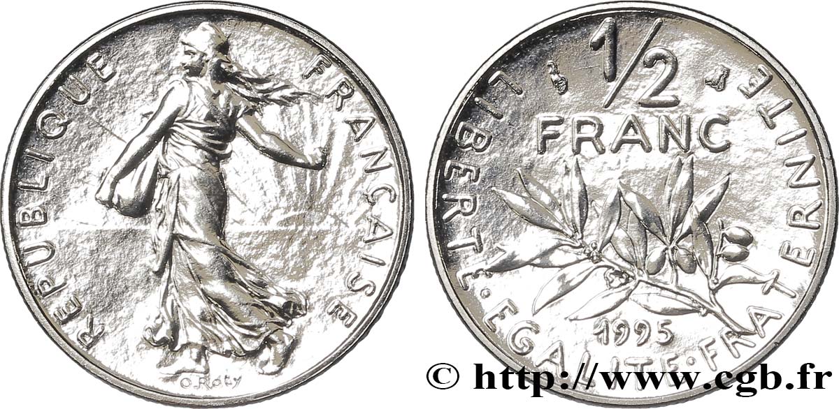 1/2 franc Semeuse, BU (Brillant Universel) 1995 Pessac F.198/38 FDC68 