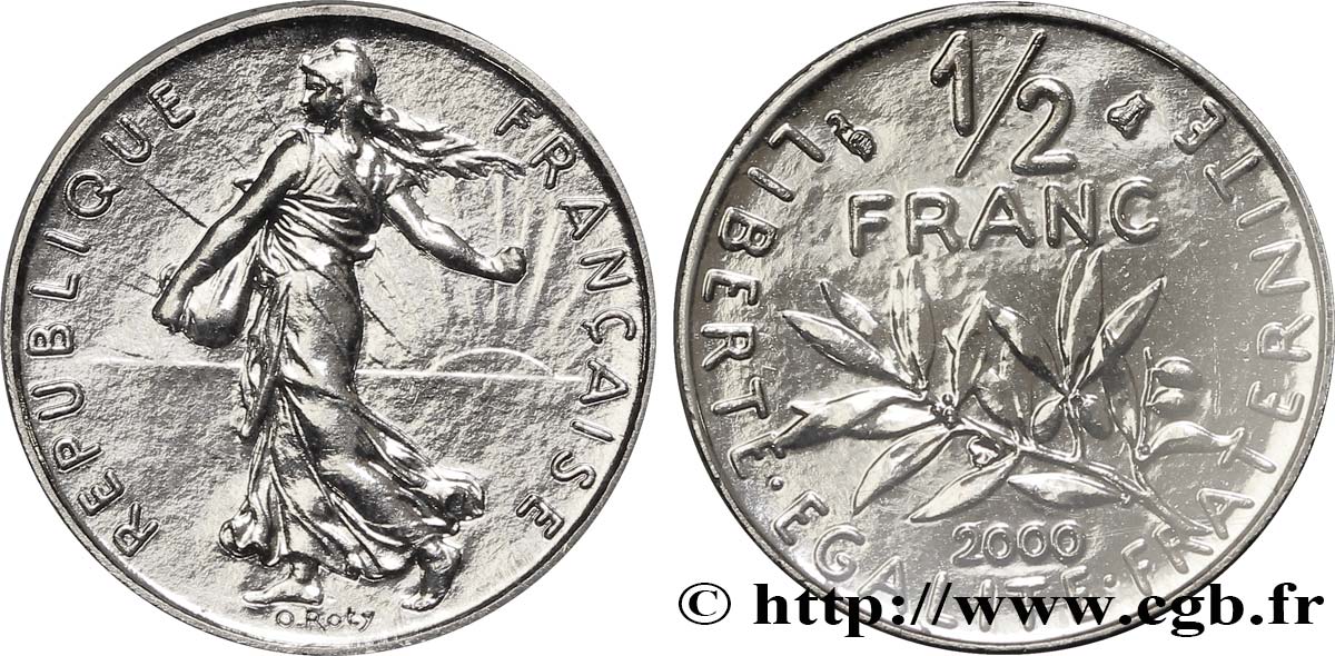 1/2 franc Semeuse 2000 Pessac F.198/43 MS68 