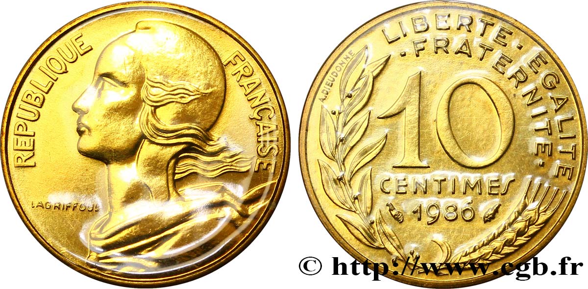 10 centimes Marianne 1986 Pessac F.144/26 MS68 