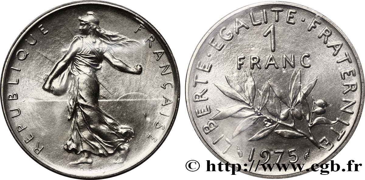 1 franc Semeuse, nickel 1975 Pessac F.226/20 MS68 