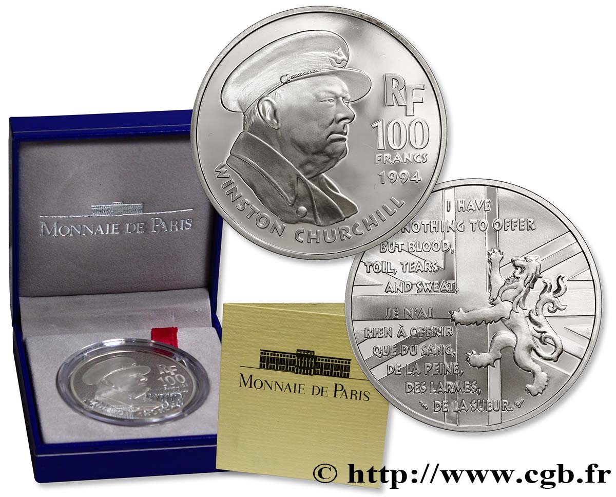 Belle Epreuve 100 francs - Winston Churchill 1994  F5.1633 1 FDC 