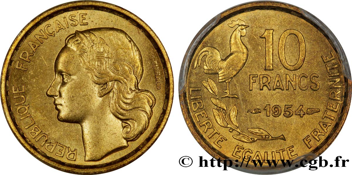 10 francs Guiraud 1954  F.363/10 SPL63 