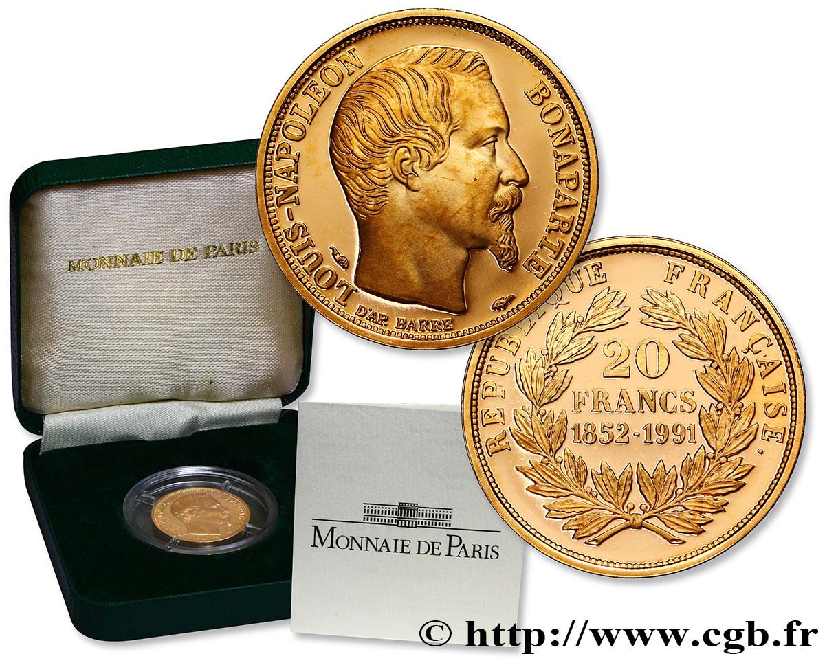 Belle Epreuve Or 20 francs “Napoléon” 1991  F.  ST68 