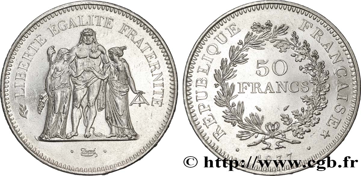50 francs Hercule 1977  F.427/5 SPL60 