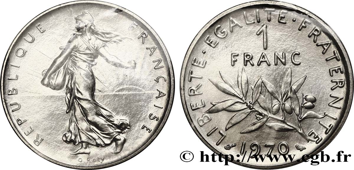 1 franc Semeuse, nickel 1970 Paris F.226/15 ST68 