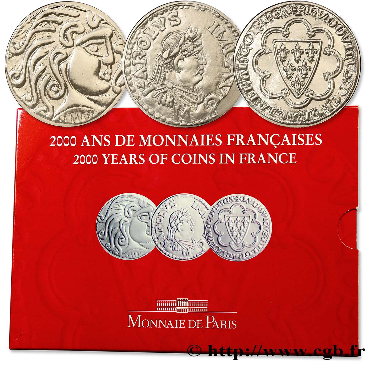 Série Brillant Universel 5 francs “Parisii, St Louis, Charlemagne” 2000 Paris F.5200 29 MS 