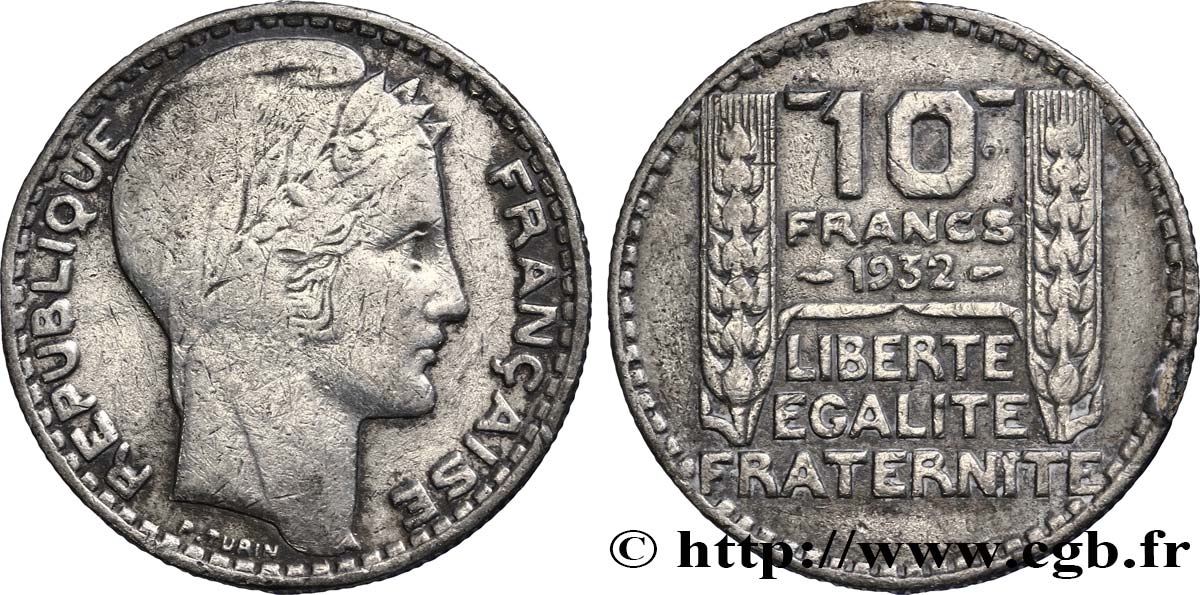 Faux de 10 francs Turin 1932  F.360/5 var. MBC45 
